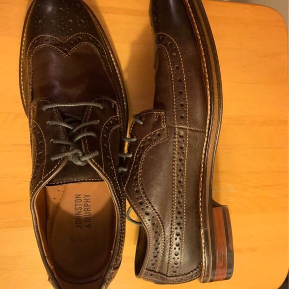Johnston & Murphy Sutton Wingtip Shoes, Italian Leather, Size 8, Worn Once main image 4